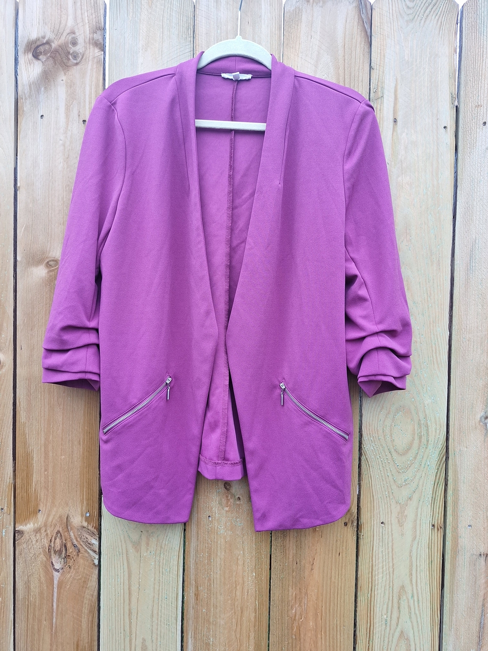 Maurices Open-Front Pink-Magenta Blazer Jacket Size Large